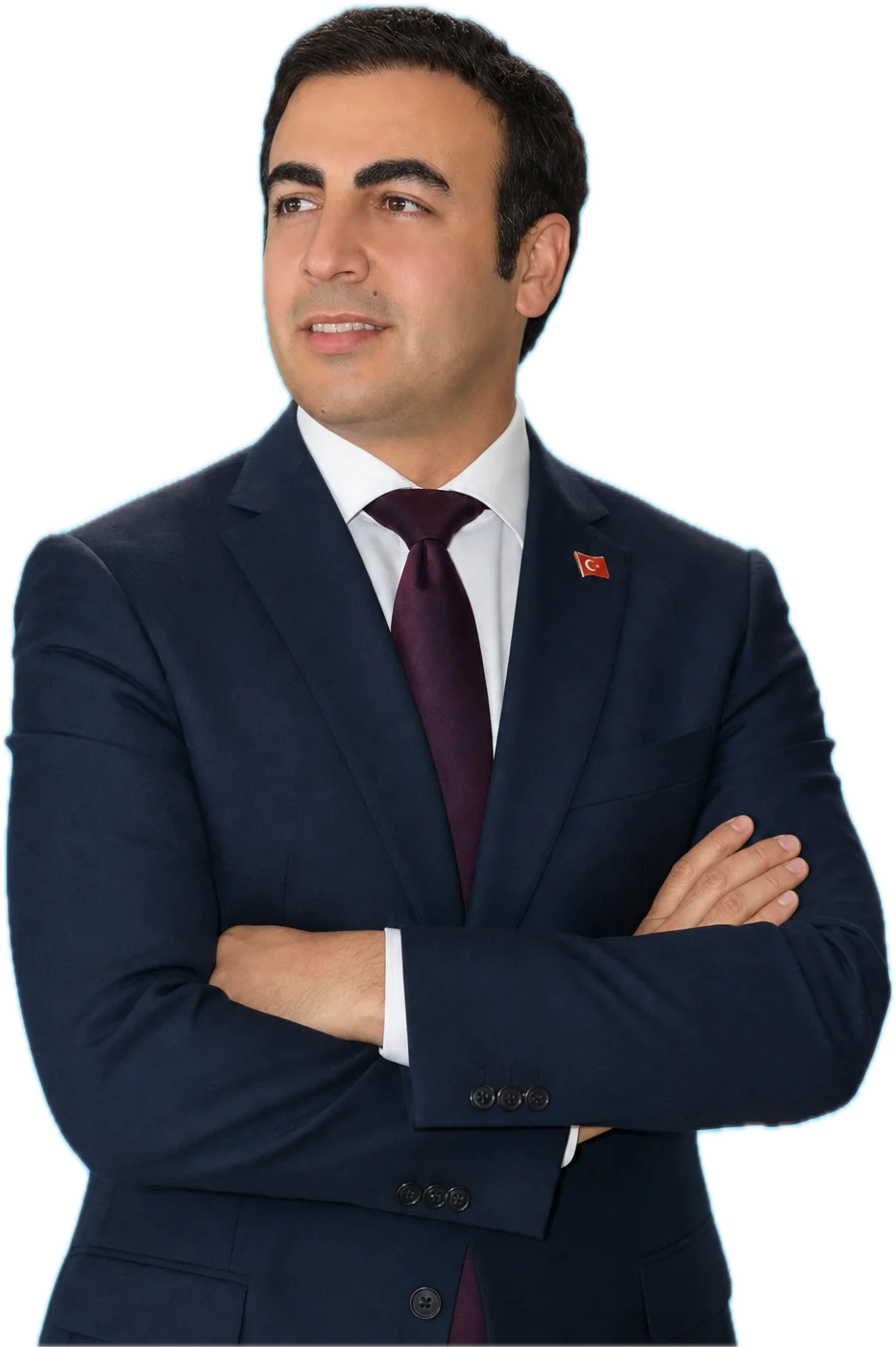 Ahmet Halis Başlı, kollarını kavuşturmuş portre